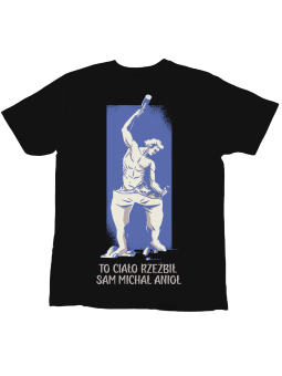 Koszulka Koszulka Dziecięca To Ciało Rzeźbił Sam Michał Anioł Czarna - Śmieszne T-Shirty z Nadrukami ?