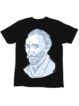 Koszulka Koszulka Dziecięca Kolorowa Van Gogh Portret Czarna - Śmieszne T-Shirty z Nadrukami ?