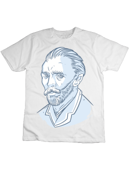 Koszulka Koszulka Dziecięca Van Gogh Portret Biała - Śmieszne T-Shirty z Nadrukami ?