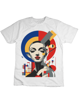 Koszulka Koszulka Dziecięca Bauhaus Woman Biała - Śmieszne T-Shirty z Nadrukami ?