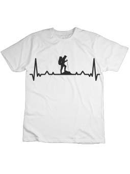 Koszulka Koszulka Dziecięca Górski Heartbeat Biała - Śmieszne T-Shirty z Nadrukami ?