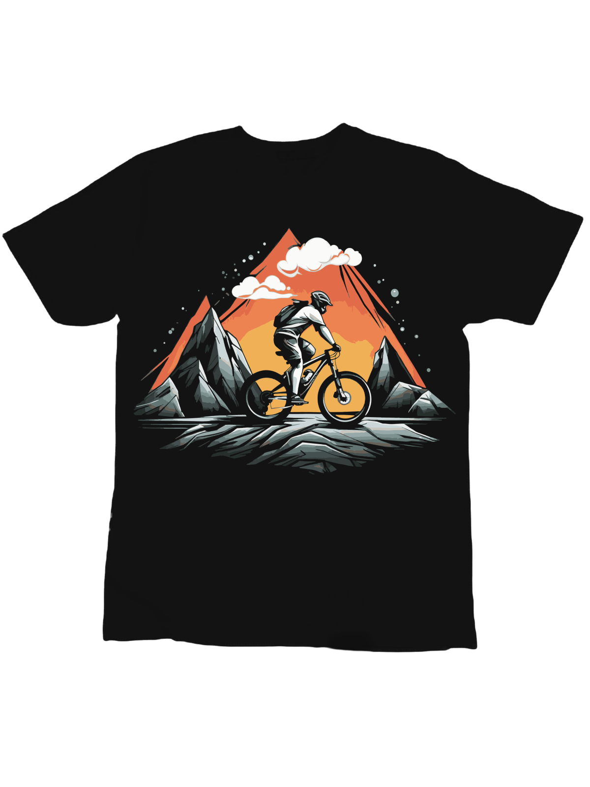 Koszulka Koszulka Dziecięca Góry Na Rowerze Czarna - Śmieszne T-Shirty z Nadrukami ?