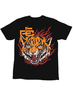 Koszulka Koszulka Dziecięca Anime Tygrys Czarna - Śmieszne T-Shirty z Nadrukami ?