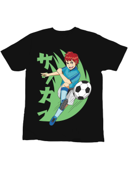 Koszulka Koszulka Dziecięca Anime Piłkarz Czarna - Śmieszne T-Shirty z Nadrukami ?