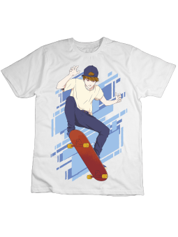 Koszulka Koszulka Dziecięca Anime Skater Biała - Śmieszne T-Shirty z Nadrukami ?