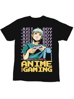 Koszulka Koszulka Dziecięca Anime Gaming Dla Gracza Czarna - Śmieszne T-Shirty z Nadrukami ?