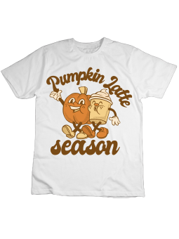 Koszulka Koszulka Dziecięca Pumpkin Latte Season Biała - Śmieszne T-Shirty z Nadrukami ?