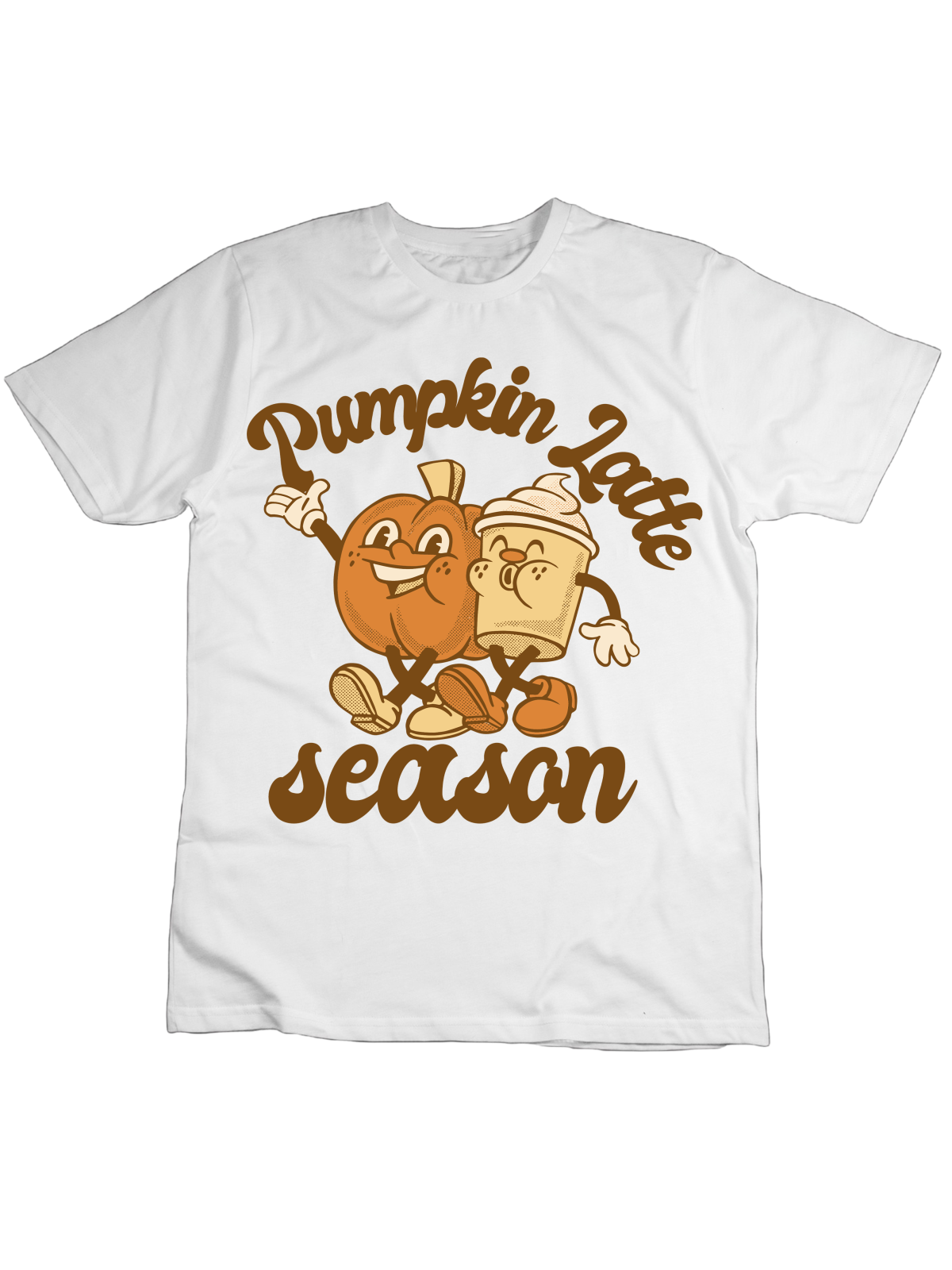 Koszulka Koszulka Dziecięca Pumpkin Latte Season Biała - Śmieszne T-Shirty z Nadrukami ?
