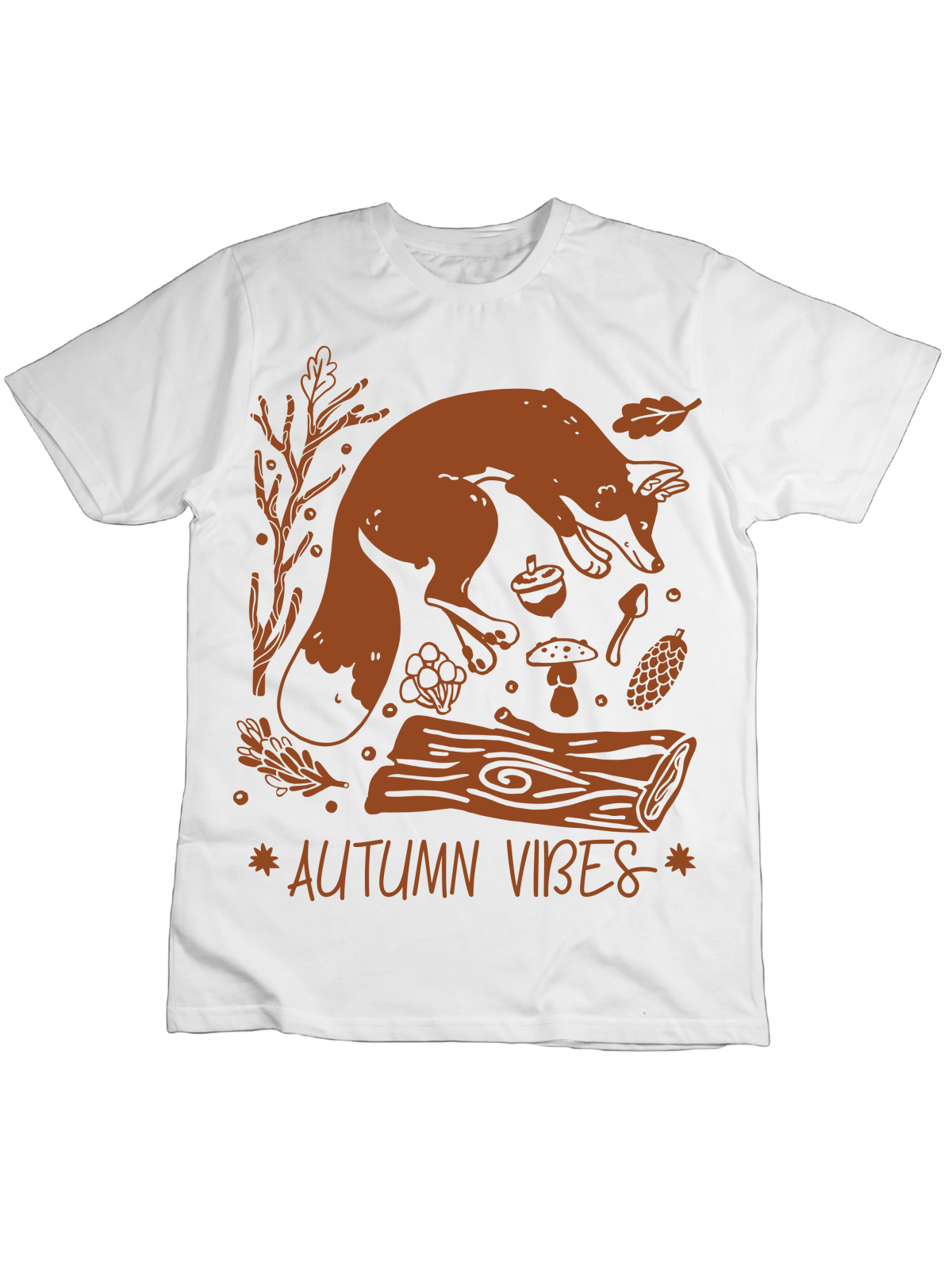 Koszulka Koszulka Dziecięca Autumn Vibes Biała - Śmieszne T-Shirty z Nadrukami ?