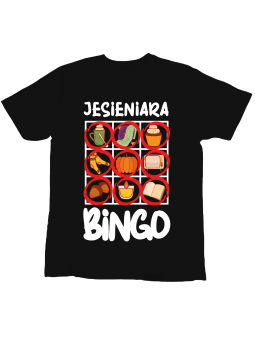 Koszulka Koszulka Dziecięca Jesieniara Bingo Czarna - Śmieszne T-Shirty z Nadrukami ?