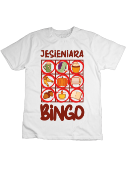 Koszulka Koszulka Dziecięca Jesieniara Bingo Biała - Śmieszne T-Shirty z Nadrukami ?