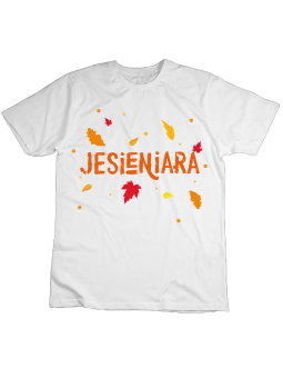 Koszulka Koszulka Dziecięca Jesieniara Liście II Biała - Śmieszne T-Shirty z Nadrukami ?