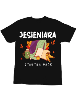 Koszulka Koszulka Dziecięca Jesieniara Stater Pack Czarna - Śmieszne T-Shirty z Nadrukami ?