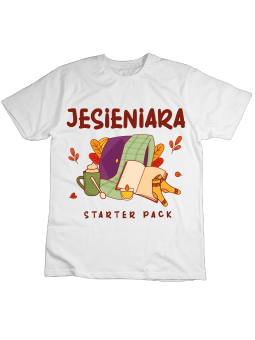 Koszulka Koszulka Dziecięca Jesieniara Stater Pack Biała - Śmieszne T-Shirty z Nadrukami ?