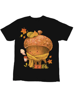 Koszulka Koszulka Dziecięca Żołądź z Kawą Czarna - Śmieszne T-Shirty z Nadrukami ?