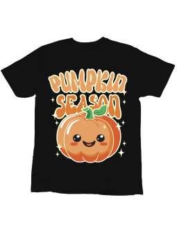 Koszulka Koszulka Dziecięca Pumpkin Season Czarna - Śmieszne T-Shirty z Nadrukami ?