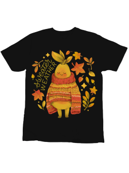 Koszulka Koszulka Dziecięca Jesienna Gruszka Czarna - Śmieszne T-Shirty z Nadrukami ?