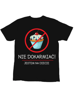 Koszulka Koszulka Dziecięca Jestem Na Diecie Czarna - Śmieszne T-Shirty z Nadrukami ?