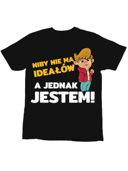 Koszulka Koszulka Dziecięca Niby Nie ma Ideałów Czarna - Śmieszne T-Shirty z Nadrukami ?