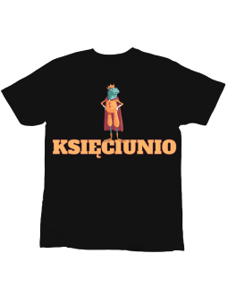 Koszulka Koszulka Dziecięca Księciunio Czarna - Śmieszne T-Shirty z Nadrukami ?