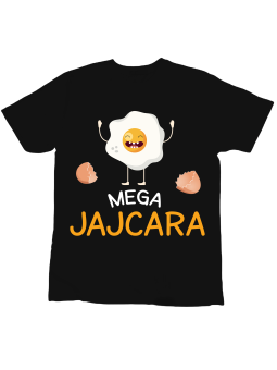 Koszulka Koszulka Dziecięca Mega Jajcara Czarna - Śmieszne T-Shirty z Nadrukami ?