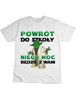 Koszulka Koszulka Dziecięca Moc Powrotu Do Szkoły Biała - Śmieszne T-Shirty z Nadrukami ?