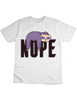 Koszulka Koszulka Dziecięca Nope Biała - Śmieszne T-Shirty z Nadrukami ?