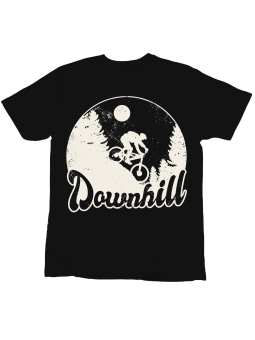 Koszulka Koszulka Dziecięca Vintage Downhill Czarna - Śmieszne T-Shirty z Nadrukami ?