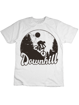 Koszulka Koszulka Dziecięca Vintage Downhill Biała - Śmieszne T-Shirty z Nadrukami ?