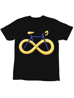 Koszulka Koszulka Dziecięca Rowerowy Znak Nieskończoności Czarna - Śmieszne T-Shirty z Nadrukami ?