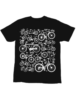 Koszulka Koszulka Dziecięca Rowerowy Zawrót Głowy Czarna - Śmieszne T-Shirty z Nadrukami ?