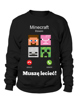 Bluza Damska Minecraft Dzwoni - Śmieszne T-Shirty z Nadrukami ?
