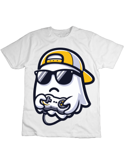 Koszulka Koszulka Dziecięca Gaming Ghost Biała - Śmieszne T-Shirty z Nadrukami ?