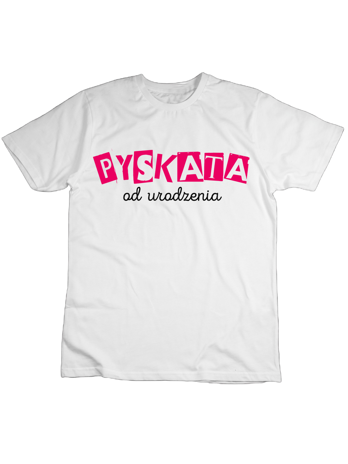 Koszulka Koszulka Dziecięca Pyskata od Urodzenia Biała - Śmieszne T-Shirty z Nadrukami ?
