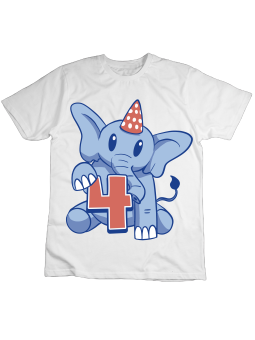 Koszulka Koszulka Dziecięca Słonik Urodziny [WYBIERZ WIEK] - Śmieszne T-Shirty z Nadrukami ?