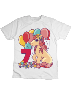 Koszulka Koszulka Dziecięca Kucyk Urodziny [WYBIERZ WIEK] - Śmieszne T-Shirty z Nadrukami ?