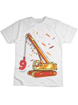 Koszulka Koszulka Dziecięca Koparka Urodziny [WYBIERZ WIEK] - Śmieszne T-Shirty z Nadrukami ?