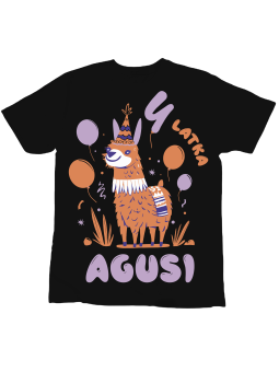 Koszulka Koszulka Dziecięca Lama Urodziny [WYBIERZ IMIĘ] [WYBIERZ WIEK] - Śmieszne T-Shirty z Nadrukami ?