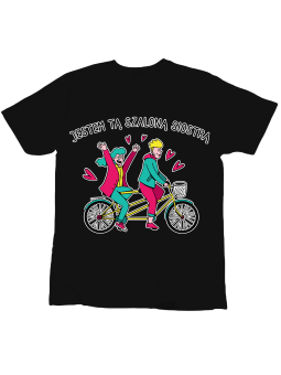 Koszulka Koszulka Dziecięca Jestem Tą Szaloną Siostrą Czarna - Śmieszne T-Shirty z Nadrukami ?