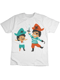 Koszulka Koszulka Dziecięca Bracia Piraci Biała - Śmieszne T-Shirty z Nadrukami ?