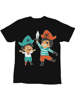 Koszulka Koszulka Dziecięca Bracia Piraci Czarna - Śmieszne T-Shirty z Nadrukami ?