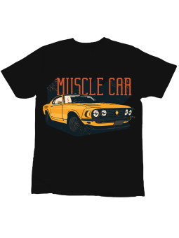 Koszulka Koszulka Dziecięca Muscle Car Czarna - Śmieszne T-Shirty z Nadrukami ?