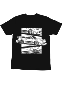 Koszulka Koszulka Dziecięca Nissan 180sx Czarna - Śmieszne T-Shirty z Nadrukami ?
