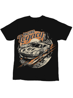 Koszulka Koszulka Dziecięca Racing Legacy Czarna - Śmieszne T-Shirty z Nadrukami ?