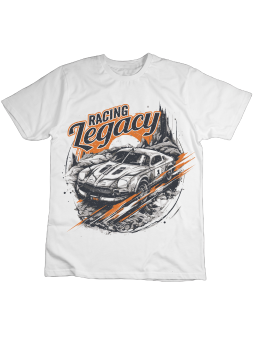 Koszulka Koszulka Dziecięca Racing Legacy Biała - Śmieszne T-Shirty z Nadrukami ?