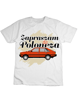 Koszulka Koszulka Dziecięca Zapraszam Do Poloneza Biała - Śmieszne T-Shirty z Nadrukami ?