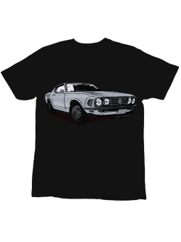 Koszulka Koszulka Dziecięca Mustang Czarna - Śmieszne T-Shirty z Nadrukami ?