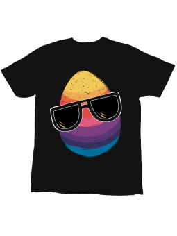 Koszulka Koszulka Dziecięca Easter EGG Chill Czarna - Śmieszne T-Shirty z Nadrukami ?