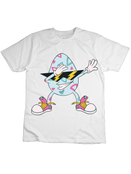 Koszulka Koszulka Dziecięca Jajko DAB Biała - Śmieszne T-Shirty z Nadrukami ?