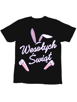 Koszulka Koszulka Dziecięca Wesołych Świąt Wielkanocnych Czarna - Śmieszne T-Shirty z Nadrukami ?